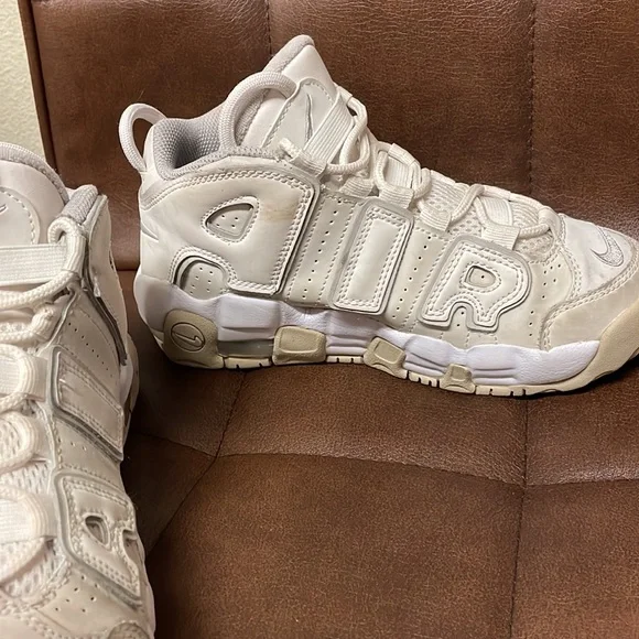 Nike Air Uptempo Kids White Sneakers - Picture 12 of 14